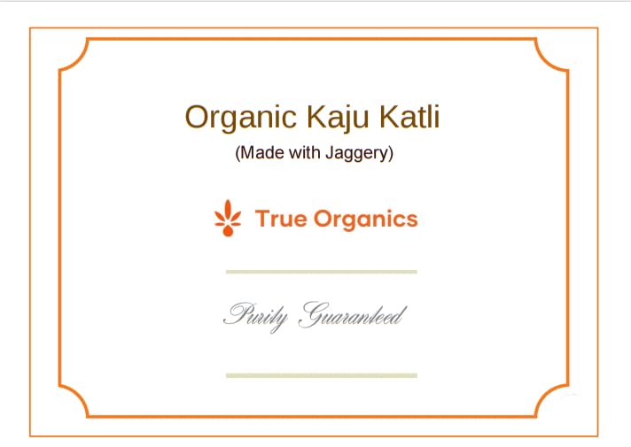 Organic Kaju Katli 450grams (Made with Organic Jaggery)