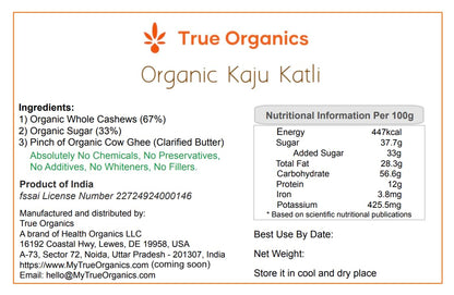 Organic Kaju Katli 250grams