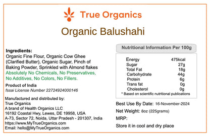 Not used-Organic Balushahi 200grams (7oz)