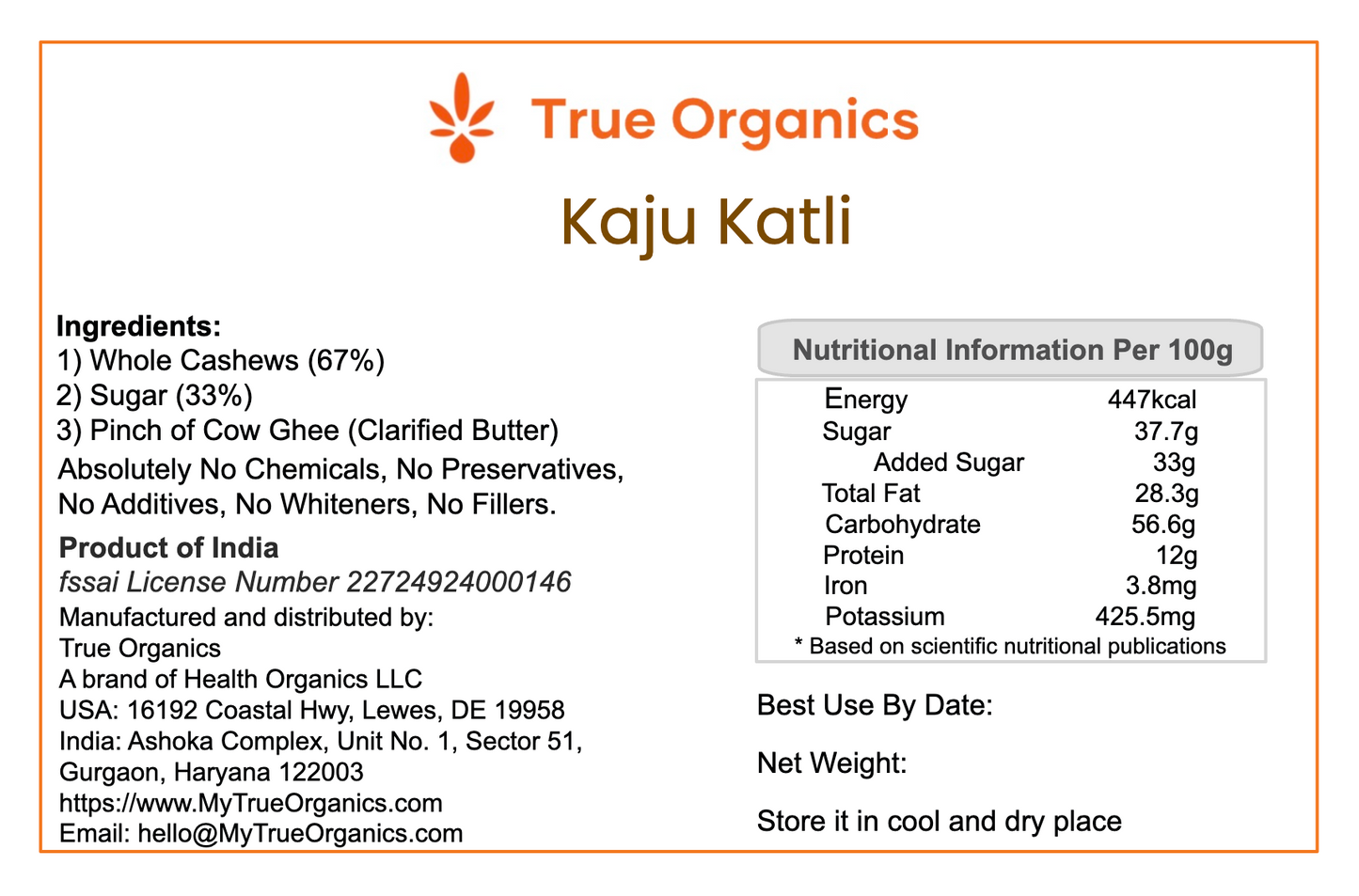 Kaju Katli · 16oz
