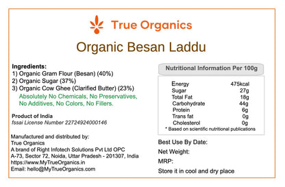 Organic Besan Laddu 900grams