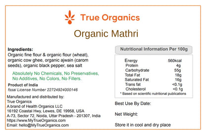 Organic Mathri (Matthi) 200grams