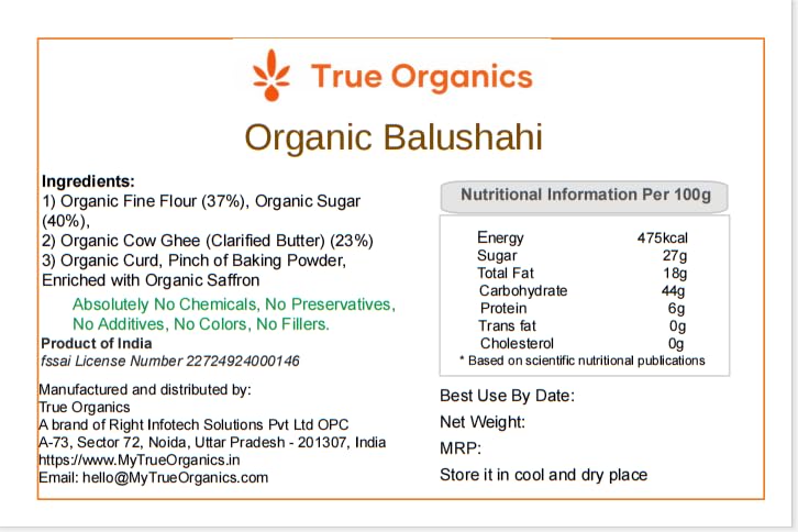 Organic Balushahi · 400grams