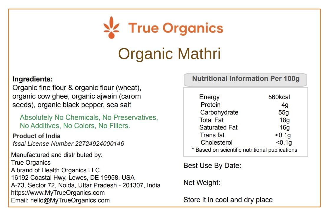 Organic Mathri (Matthi) 200grams