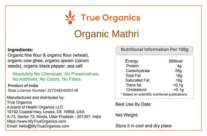Organic Mathri (Matthi) 200grams